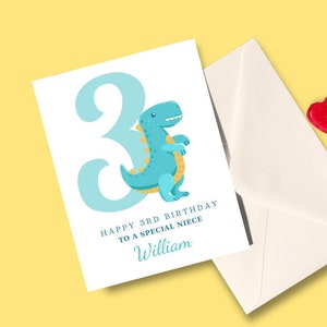 Carte pour 3e anniversaire, joyeux anniversaire, joli cadeau d'anniversaire, pour fille, pour garçon, carte d'anniversaire pour petit-fils, mignon neveu, nièce Carte pour 3e anniversaire.