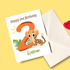 Carte de 2e anniversaire, joyeux anniversaire, cadeau d'anniversaire mignon, pour fille, pour garçon, carte d'anniversaire pour petit-fils, mignon neveu, nièce Carte de 2e anniversaire.
