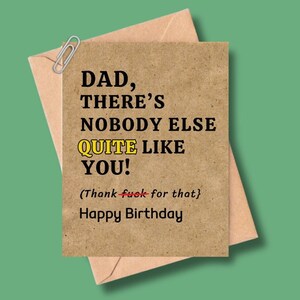Carte d'anniversaire drôle, carte d'anniversaire drôle pour papa, joyeux anniversaire, blague cadeau d'anniversaire pour papa, meilleur papa, nouveau papa, beau-père, lui, amour
