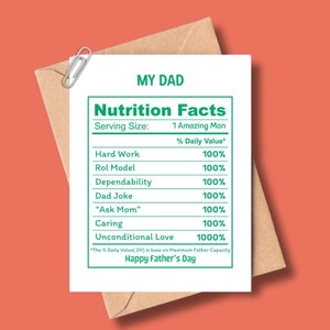 Funny Father's Day Card, Father's Day, Cute Father's Day Gift for Boyfriend, Husband, For Him, Love, Father's Day card, Father, Grandfather