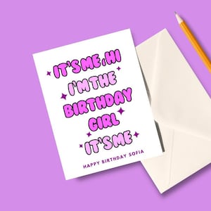 Carte d'anniversaire drôle, carte d'anniversaire paroles Taylor Swift, cadeaux d'anniversaire pour fan de Taylor Swift, fan des Swifties, Bestie, carte paroles de la tournée Eras