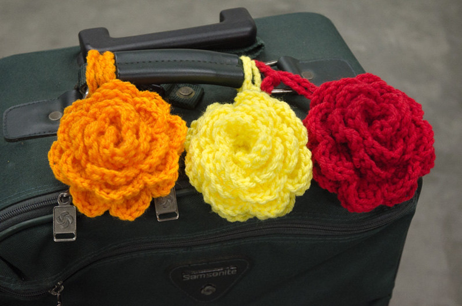 Pattern for Crocheted Luggage Blossoms Etsy
