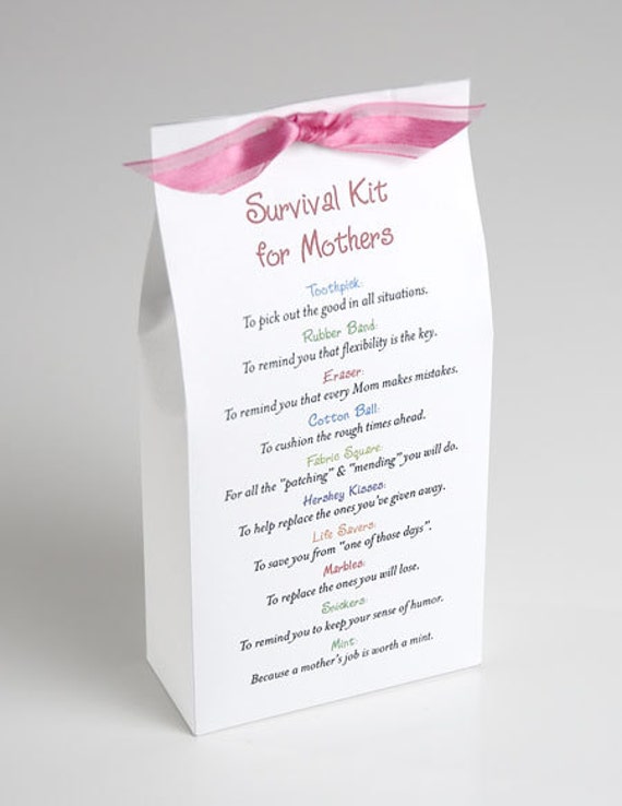 Survival Kit for Mothers Printable PDF Etsy