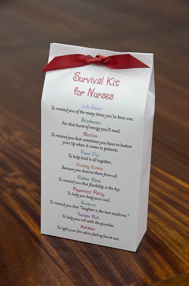 Survival Kit for Nurses Printable PDF | Etsy