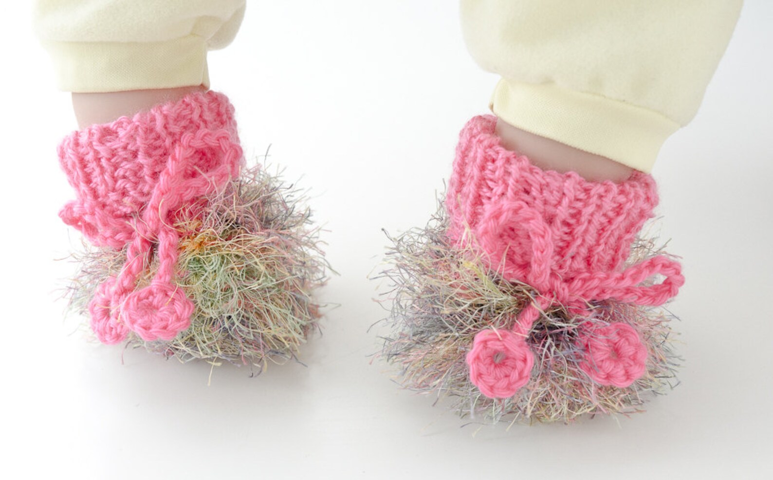 Fuzzy Booties for that Special Baby Girl Etsy