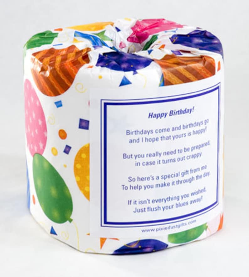 Personalized Birthday Toilet Paper Card Printable PDF - Etsy