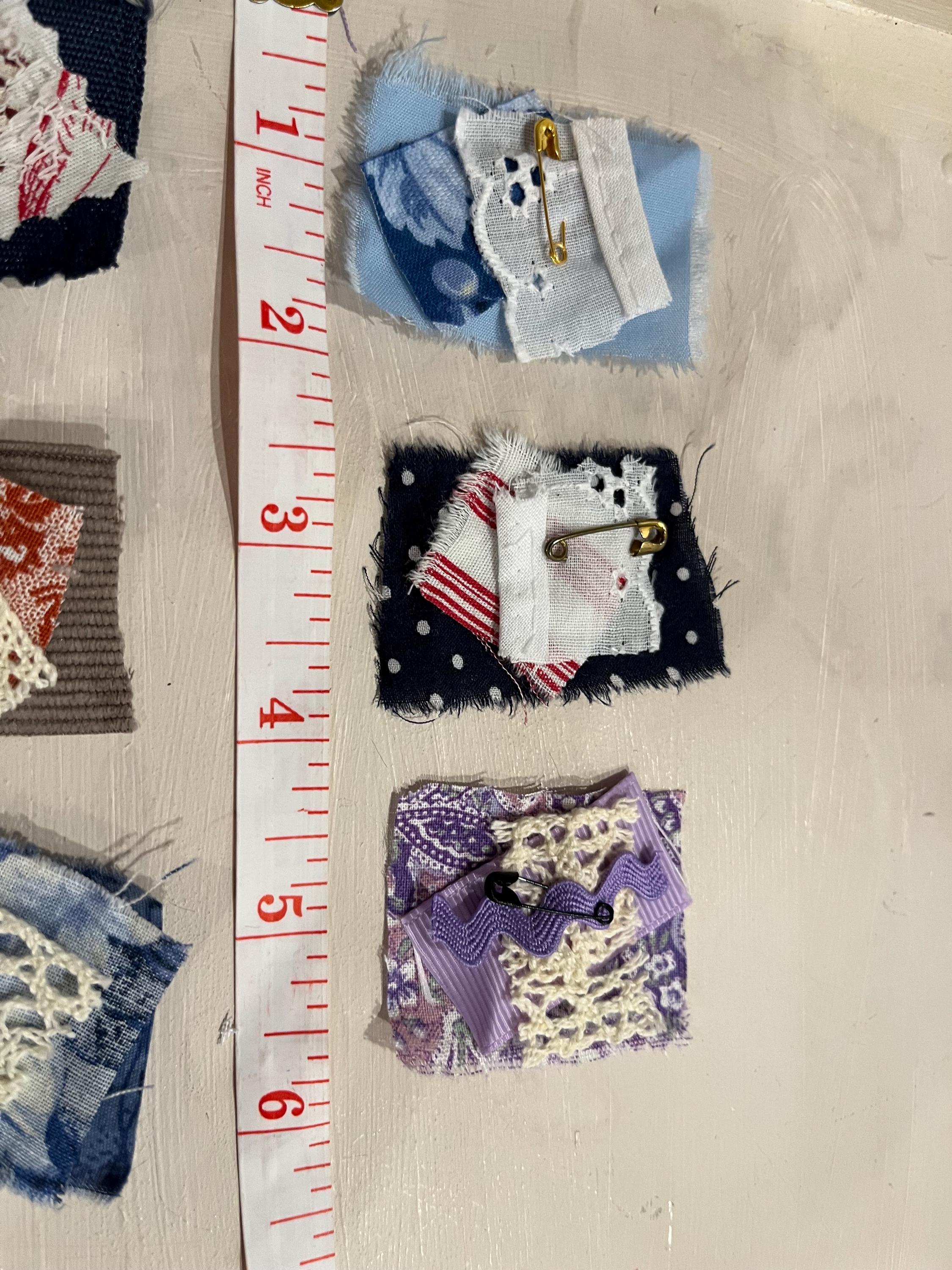 6  Handmade 2 by 3 Snippets for Slow stitching, junk journal, handmade, scrap booking…..[57]