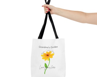 Grandma’s Garden Personalized Tote Bag Customized Gift For Her Mothers Day