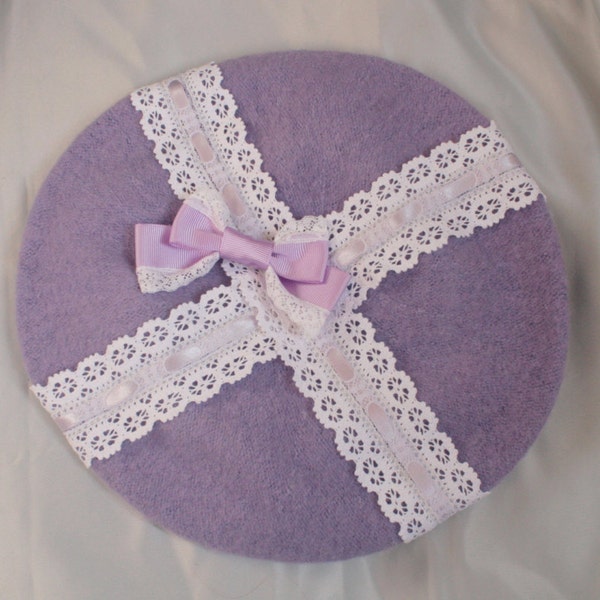 RIBBON LACE Bow BERET Toutes les couleurs