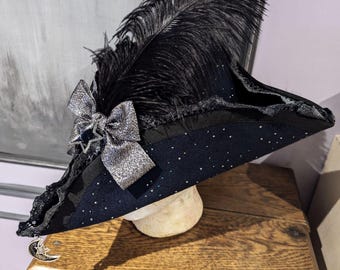 CONSTELLATION Night Sky MOON STARS Tricorne Hat- both sizes