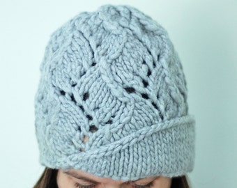 Hiawatha Cable Hat Knitting Pattern | Etsy