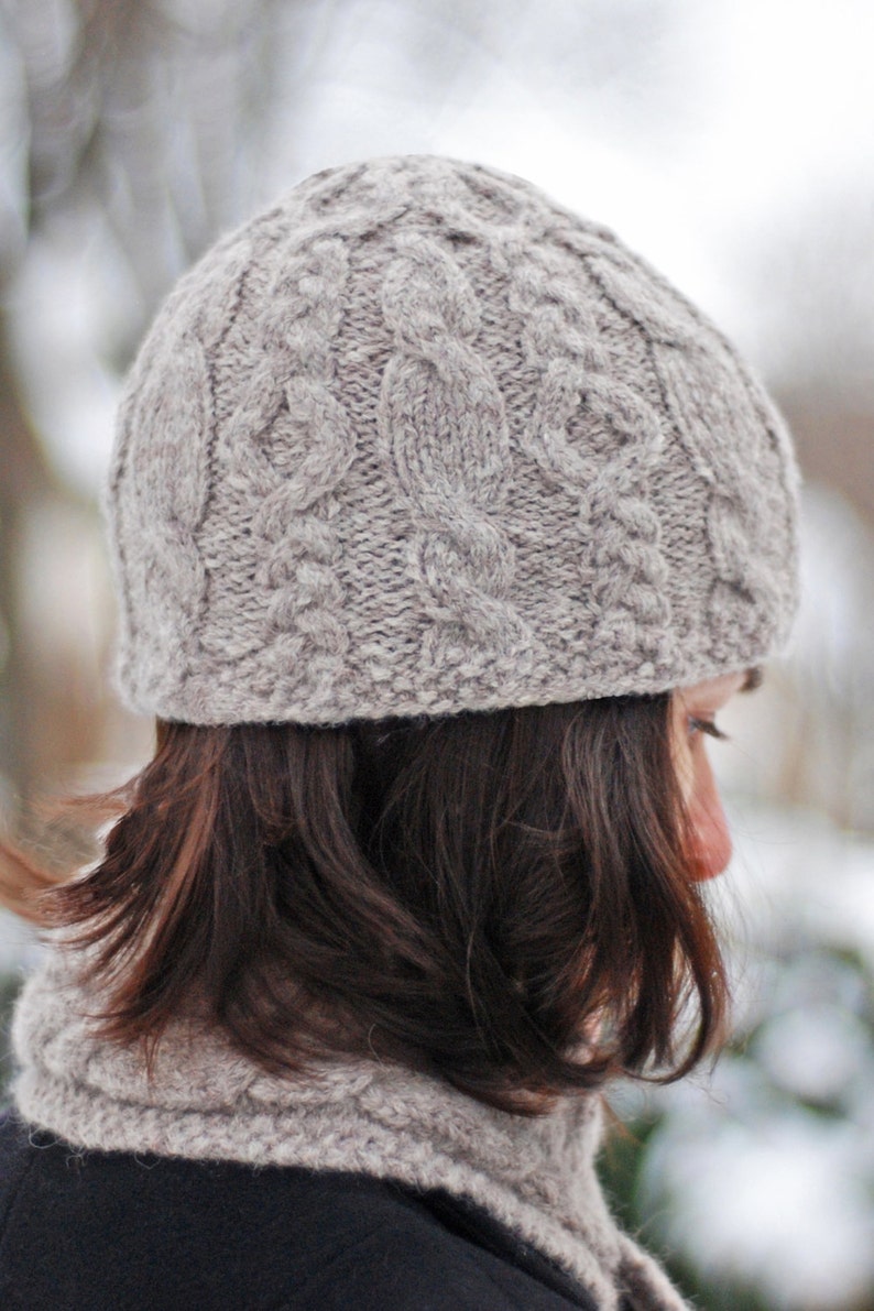 Discount Pattern Set: Hiawatha Cable Hat and Pull-Through Scarf Knitting Patterns image 2