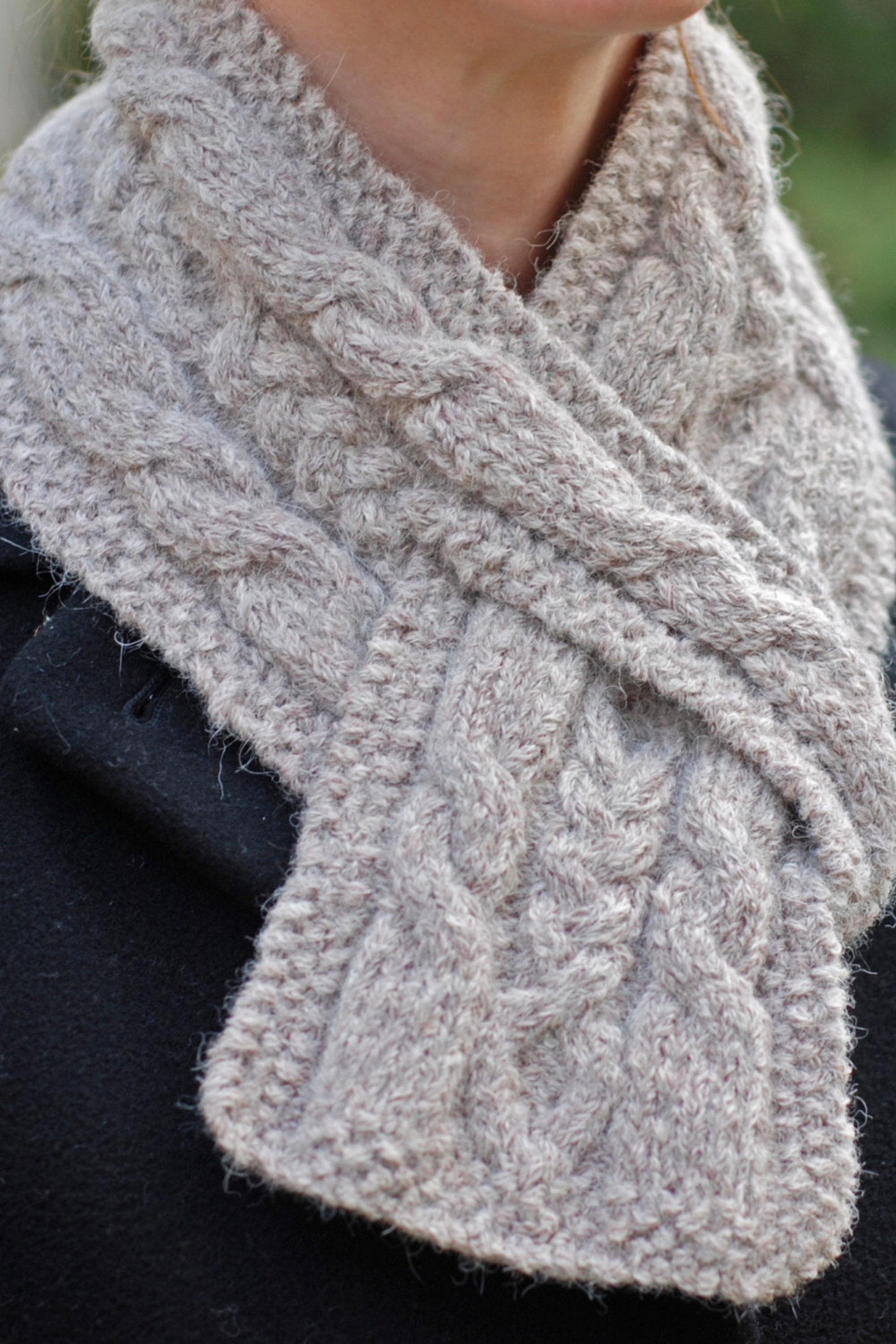 Hiawatha Pull-through Cable Scarf - Knitting Pattern - Etsy