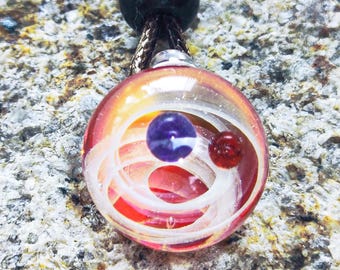 Heady Glass Pendant,cosmic Glass Pendant,borosilicate Glass,galaxy