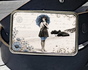 Boucle de ceinture à clapet de plage | Accessoire inspiré du marché aux puces de Paris