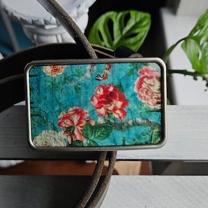 Vintage Roses Floral Belt Buckle
