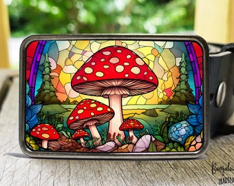 Colorful Mushroom Belt Buckle