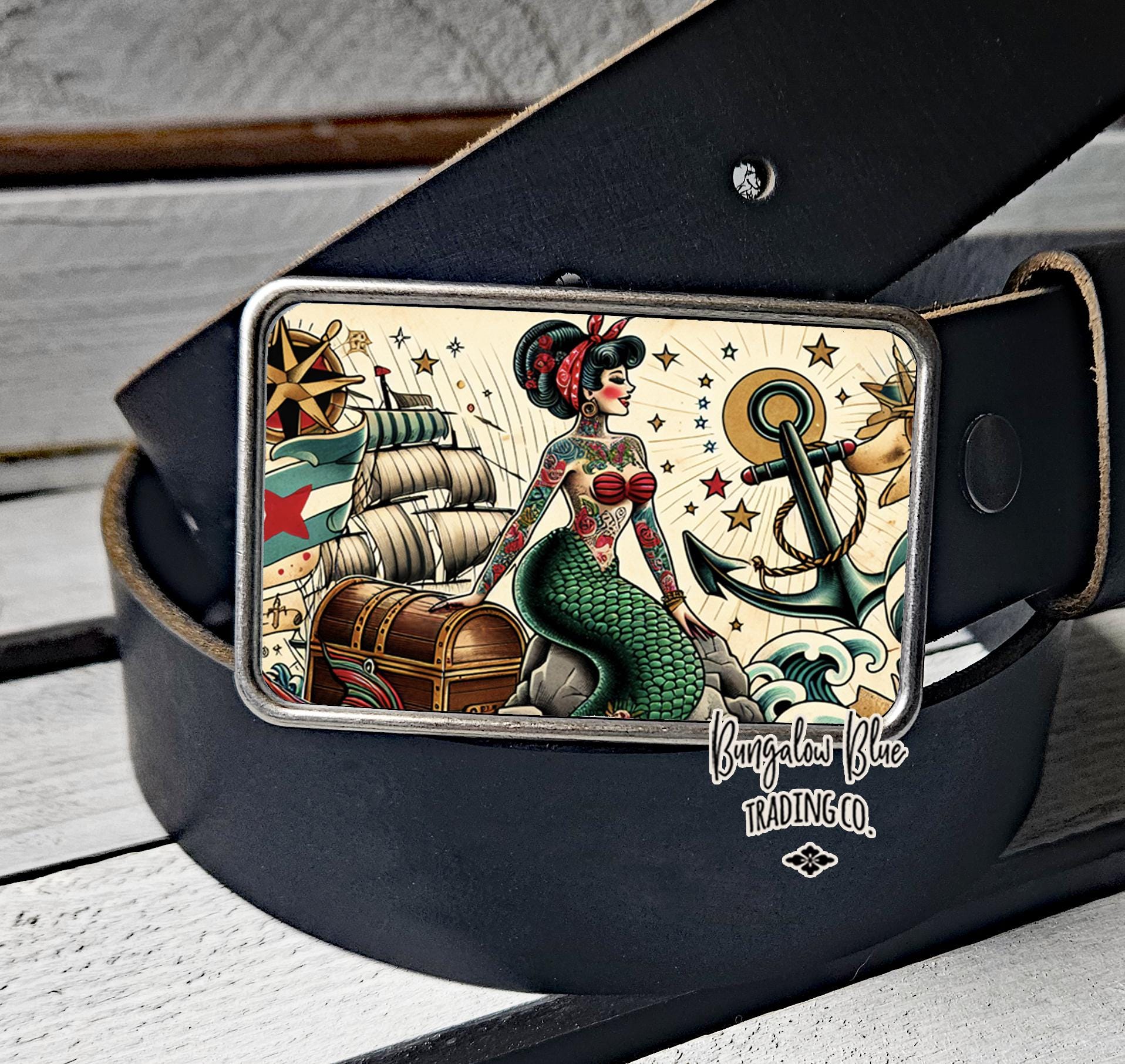 Tattoo Belt Buckle - Etsy display picture 2