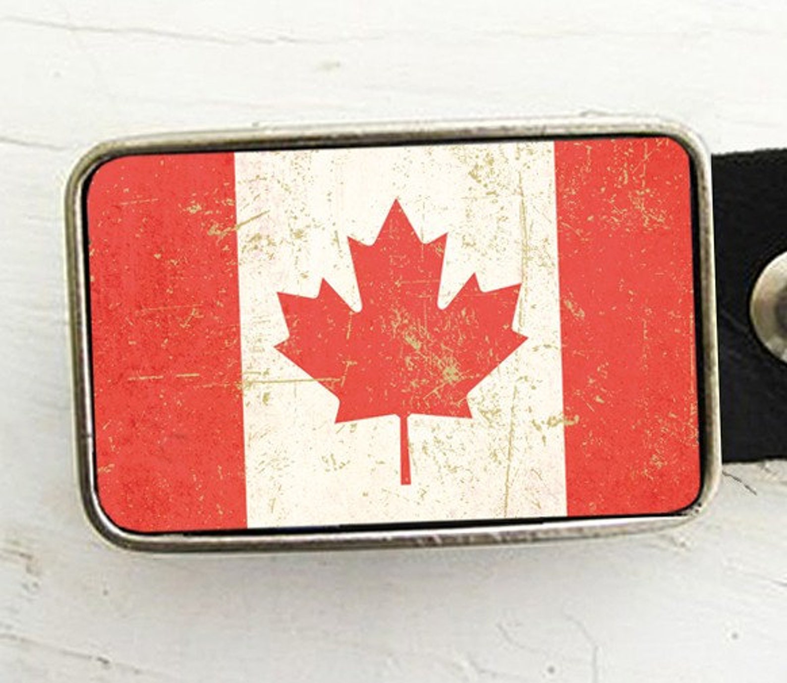 Flag of Canada Belt Buckle Etsy