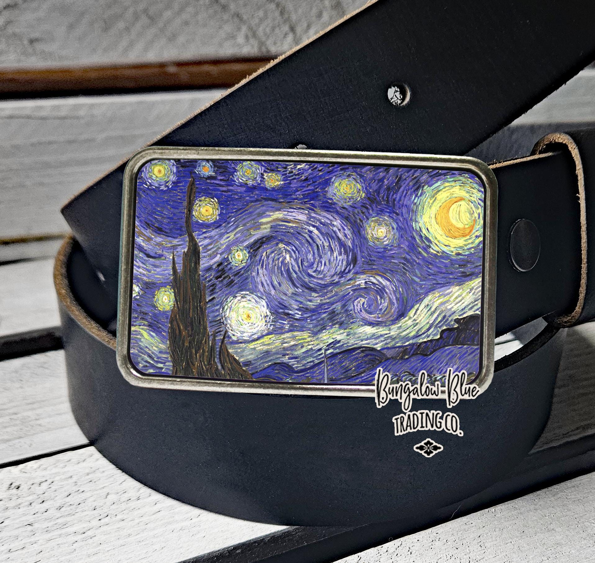 Van Gogh Starry Night Belt Buckle - Etsy display picture 3