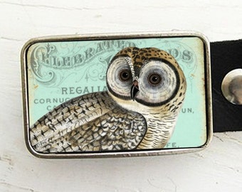 Belt Buckle- Vintage Owl