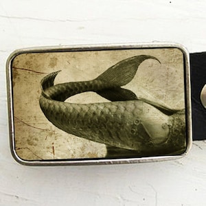 Mermaid Tail Belt Buckle, Mermaid Belt Buckle image 1