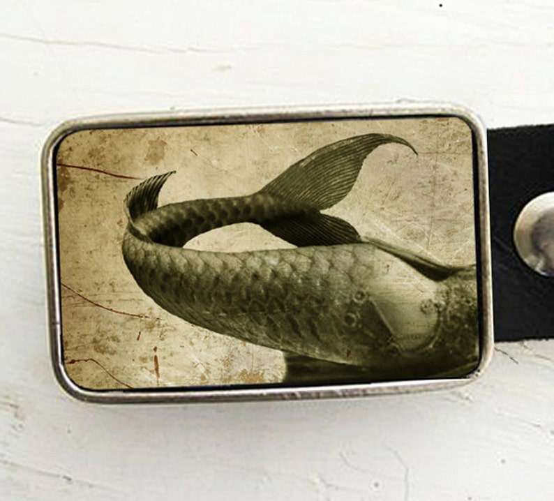 Mermaid Tail Belt Buckle, Mermaid Belt Buckle image 1