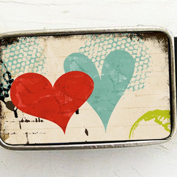 Colorful Heart Belt Buckle