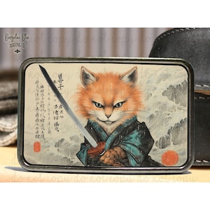 Samurai Cat Belt Buckle
