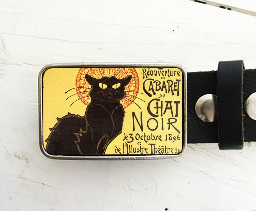 Chat Noir Belt Buckle Black Cat Belt Buckle Etsy UK