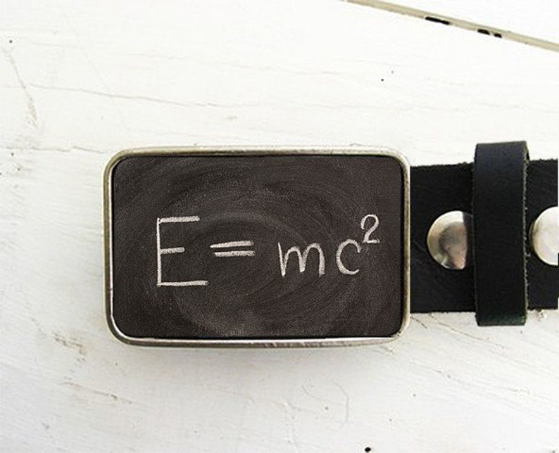 Belt buckle theory of relativity formula back to school etsy