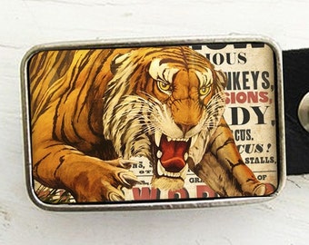 Circus Tiger Belt Buckle