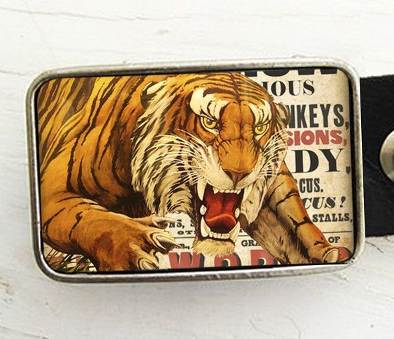 Circus Tiger Belt Buckle image 1