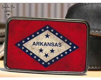 Arkansas State Flag Belt Buckle, Father's Day Gift