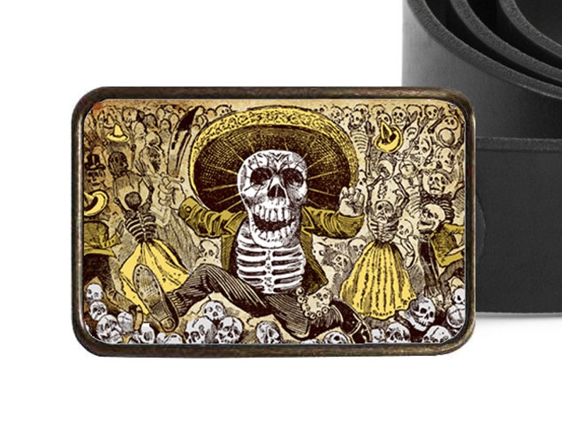 Day of the Dead Skeleton Belt Buckle image 3