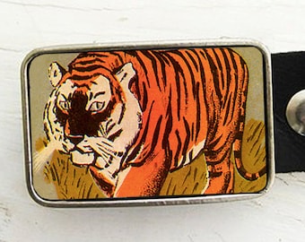 Vintage Tiger Belt Buckle