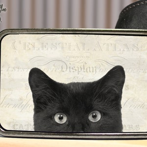 Peeping Black Cat Belt Buckle, Halloween Buckle