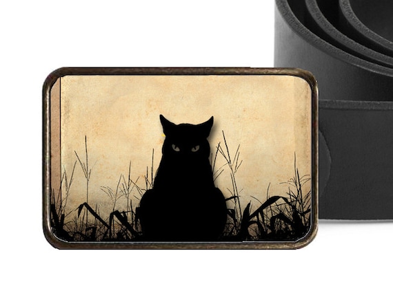 Black Cat Buckle Halloween Buckle Cat Belt Buckle - Etsy display picture 2