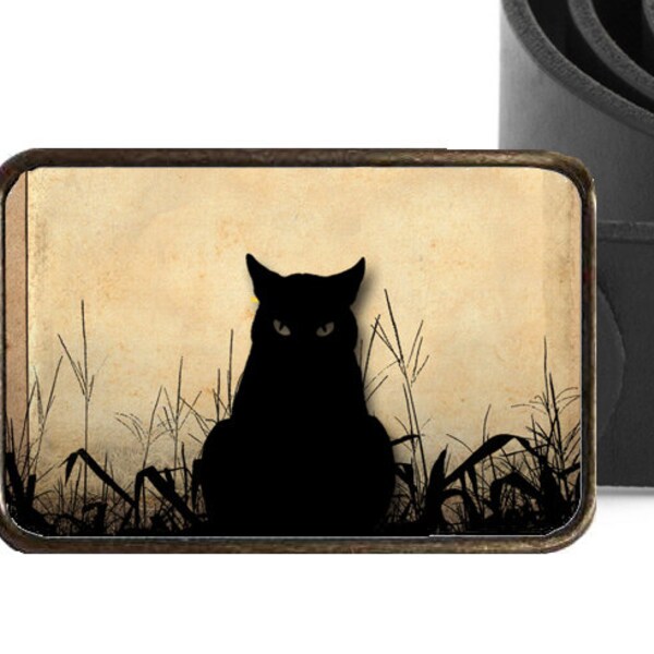 Black Cat Buckle Halloween Buckle Cat Belt Buckle