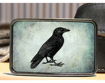 Vintage Raven Belt Buckle