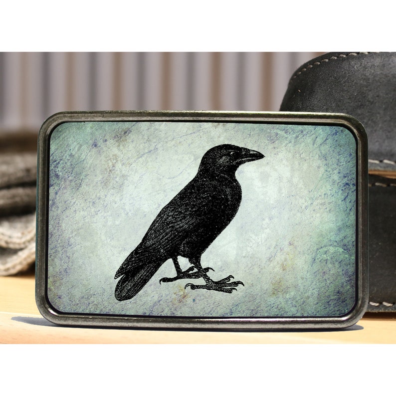 Vintage Raven Belt Buckle image 1