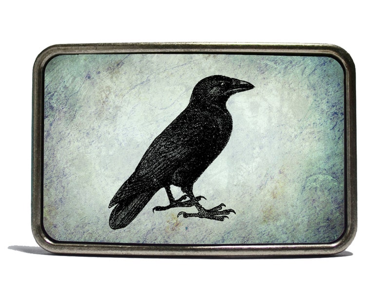 Vintage Raven Belt Buckle image 3