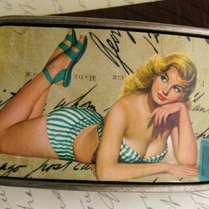 Retro Pinup Girl Belt Buckle image 2