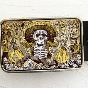 Day of the Dead Skeleton Belt Buckle image 4