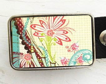 Vintage Flower Belt Buckle