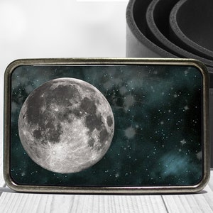 Full Moon Belt Buckle Celestial Galaxy Buckle