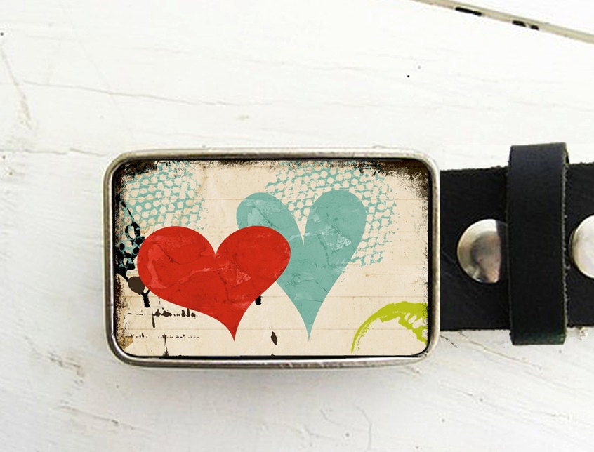 Colorful Heart Belt Buckle - Etsy