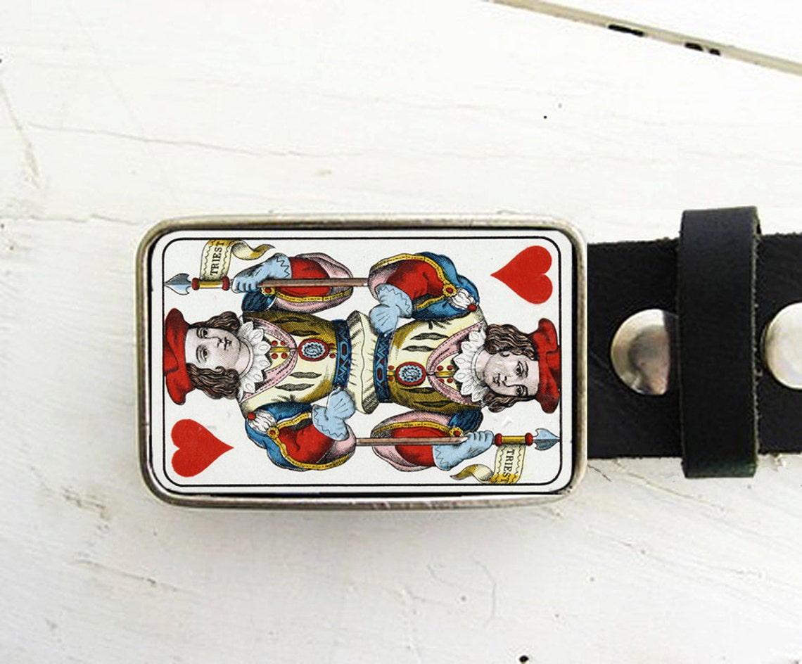 Jack of Hearts Vintage Playing Card Belt Buckle Etsy UK