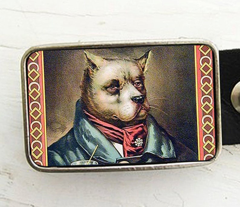 A Dapper Dog Belt Buckle image 1