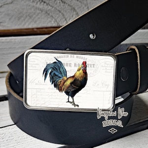 Colorful French Rooster Belt Buckle